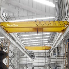 Electric Winch Double Girder Overhead Crane Price with Trolly图1