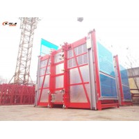 OEM Manufacturer Sc100/100 Twin Cage 0-33m/Min Construction Elevator/Construction Lift Hoist