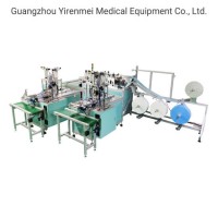 Fully Automatic Disposable 3 Ply Medical Surgial Face Mask Making Machines with Ultrasonic Outer Ear