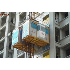 Double Cage High Speed Sc200 Construction Hoist Building Buck Hoist Tower Crane 1t 2t图1