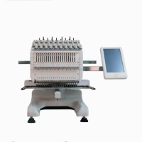 1 Head Flat /Hat/ 3D/ Leather/ Computer Embroidery Machine with 400*500mm Area 20 Colors China Top Q