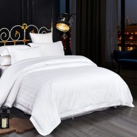 Twin Size Poly-Cotton White Hotel Bed Linen Bedding Set