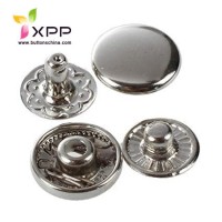 Silver Color Spring Snap Button with Spring