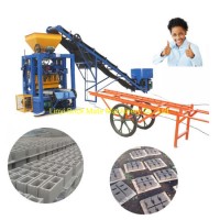 Qt4-24 Semi Automatic Vibration Used Cement Block Making Machine