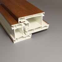 Veneer Foil Laminated PVC Profiles for Windows & Doors Wood Imitation UPVC Profiles