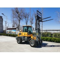 Forload Brand 2WD 4WD 3tons Mini Loader with Pallet Forklift and Hydraulic Side Shift Forks for Sale