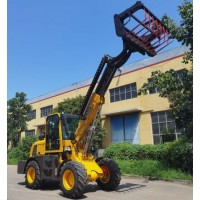 Forload Four Wheel Drive Mini Front Telescopic Loader  4 Wheel Reach Boom Loader for Sale