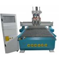 Pneumatic Wood Processing CNC Router with Three Spindles for Making Wooden Furniture