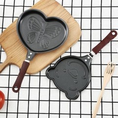 Cartoon Nonstick Preseasoned Cast Iron Mini Skillet Frypan图1