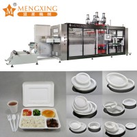 Full Automatic Plastic OPS Tray Servo 2in1/3in1/4in1 Vacuum and Pressure Thermoforming Machine with