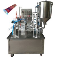 Full-Automatic Calippo Cup Ice Cream Popsicle Filling and Sealing Machine