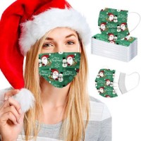 Christmas Anti Dust Mouth Facial Mask Breathable Face Cover Earloop Adults 3ply Disposable Facial Ma