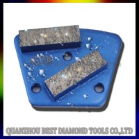 Walk Behand Grinders Use Two Segment Bar Trapezoids Grinding Plate for Concrete Floor Surface Prepar