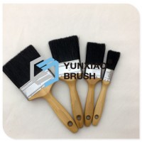 Black Bristle Paint Brush with Wood Handle Hardware