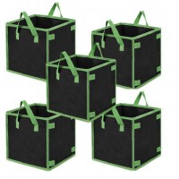 in Stock. 3/5/7/10 Gallon Square Garden Grow Bag. Thick Felt Material with 4 Standing Holes. for Ind