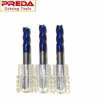 Carbide 4 Flutes Milling Cutters HRC65 with Blue Nano Coating