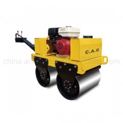 Mini Double Drum Walk Behind Road Vibratory Roller with 6HP Diesel or 13HP Gasoline Engine图1