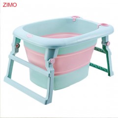 SGS Test Passed Collapsible Portable Foldable Infant Barrel Newborn Bucket Folding Plastic Baby Bath图1