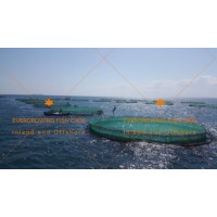 HDPE Floating Open Sea Circular Fish Farming Net Cage