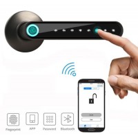 Bluetooth APP Smart Door Lock Biometric Lock Fingerprint Door Handle Digital Keyless Lock