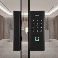 Ene Smart Glass Door Lock Tuya APP Bluetooth Fingerprint Door Locks for Glass Doors