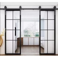 High Quality Modern Simple Design Fashion Iron Barn Sliding Door Interior Safety Door