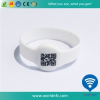 Qr Code 13.56MHz Ntag213 RFID Custom Silicone Wristband