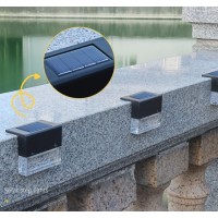 Solar Deck Lights  LED Solar Step Lights Outdoor for Stair Fence Railing Patio Garden Step Super Bri