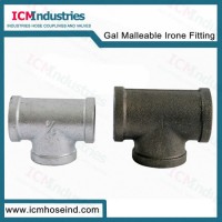 UL FM Galvanized & Black Malleable Iron Pipe Fitting Equal Tee