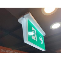 LED Rechargeable Emergency Safety Waterproof PC Indication Exit Sign Lamp