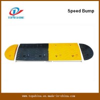 Black Yellow Road Rubber Car Ramp Speed Hump /Bump