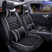 Car Accessories Car Decoration   Car Seat Cushion Universal Black Pure Leather Auto Car Seat Co