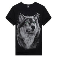 Guangzhou Manufacturer Factory Fashion Cheap Black Men's 3D Digital Printing Hotsale T Shirt