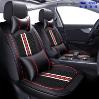 Car Accessories Car Decoration 360 Degree Full Covered Car Seat Cushion Universal Luxury Black PU Le