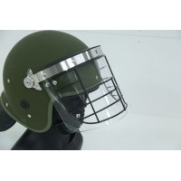 Green Color Anti Riot Helmet with Iron Grill