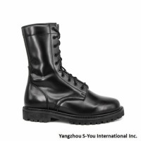 Factory Hot Sale Black Color Leather Military Combat Boots