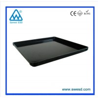 Conductive Glass Fiber PCB Tray Anti-Static ESD Tray Plastic Black Injection Packaging Tray for Elec