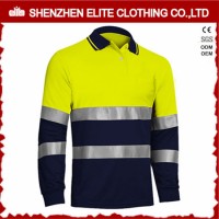 Hi Vis Long Sleeve Men Safety 3m Reflective Polo Shirts