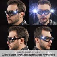 Safeyear Brand Anti Fog Night Work Safety Glasses  Safety Goggles with LED Light