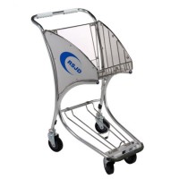 4 Wheels Stainless Steel Airport Shopping Trolley Cart