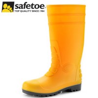 Yellow PVC Gum Boots for Construction  S5 Ce Certificate Wellington Rain Boots