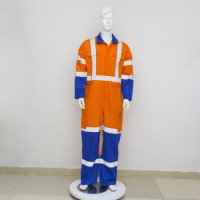 Flame Retardant Safety Workwear Hi Vis Construction Worker Working Coverall