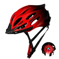 Bikeboy Red Integrated Body for Men and Women Mountain Riding Equipment Riding with Lights Helmet Ro