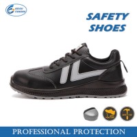 Outdoor Leather Men Work Shoes  Fashion Sports Safety Shoes with Steel Toe Cap