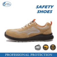 Construction Site Suede Leather Footwear  Worker Safety Shoes with Steel Toe Cap