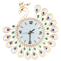 Peacock Wall Clock Big Size Metal Wall Clock