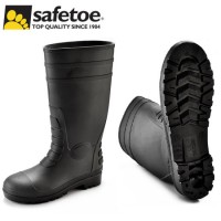 Steel Toe Caps PVC Gum Boots Durable High Heel Safety Rain Boots