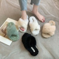 Wholesale Winter Fashion Luxury Indoor Designer Women Fur Slippers