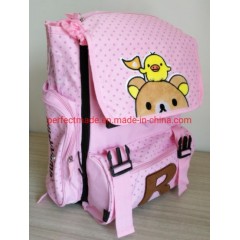 Promotional Cartoon Backpack  School Bag  Lovely Kids School Multi-Pocket  Laptop Pink Cotton Fashio图1