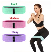 Best Selling Non-Slip Workout Resistance Bands Set  Customized Logo Yoga Hip Fitness Gym Training St